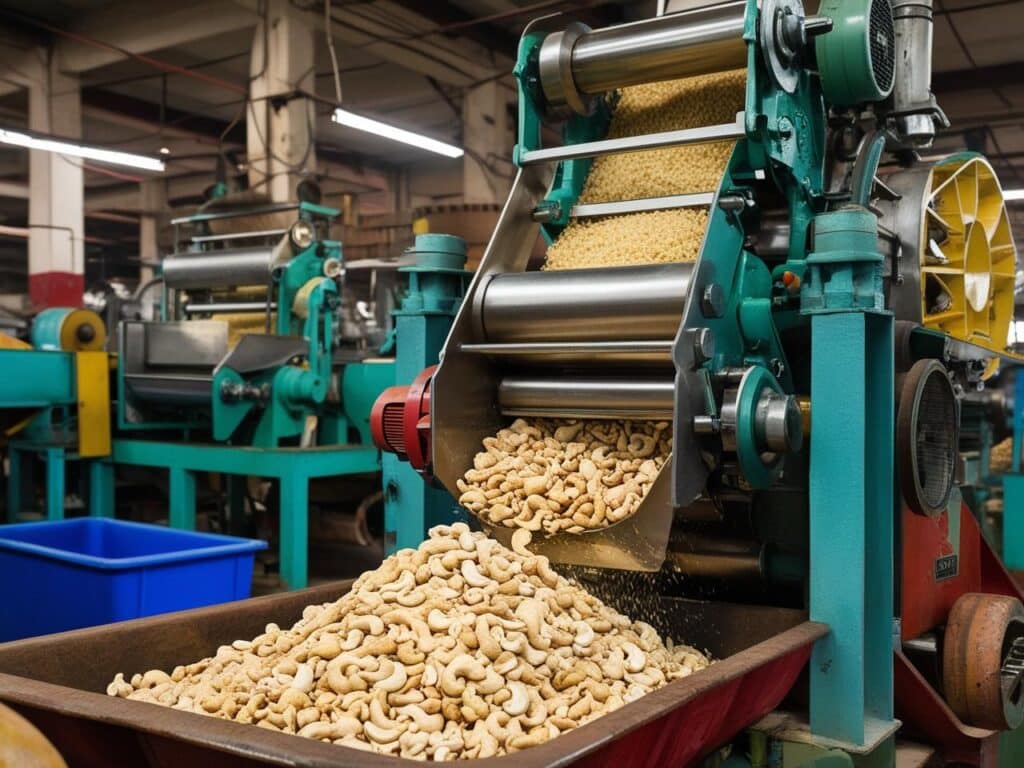 Máquina de processamento de caju no Bangladeche