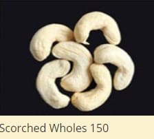 White Wholes scorched cashew nut 150