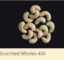 White Wholes scorched cashew nut 450