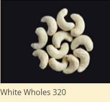 White Wholes cashew nut 320